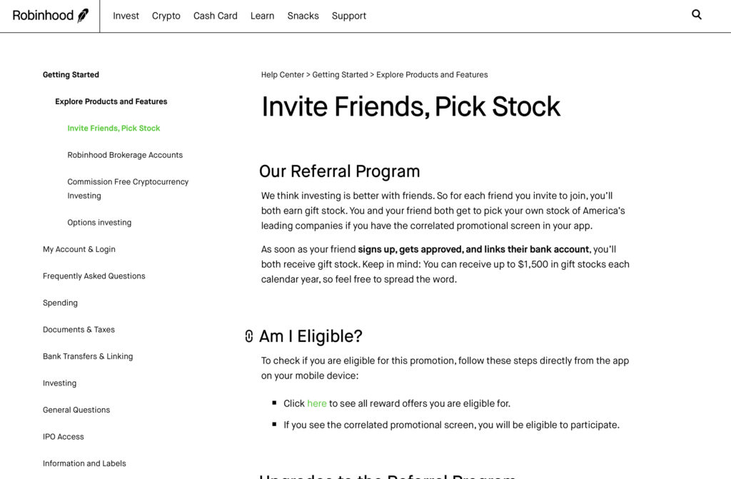 Robin Hood ofrece acciones como parte de sus esfuerzos de marketing de referencia