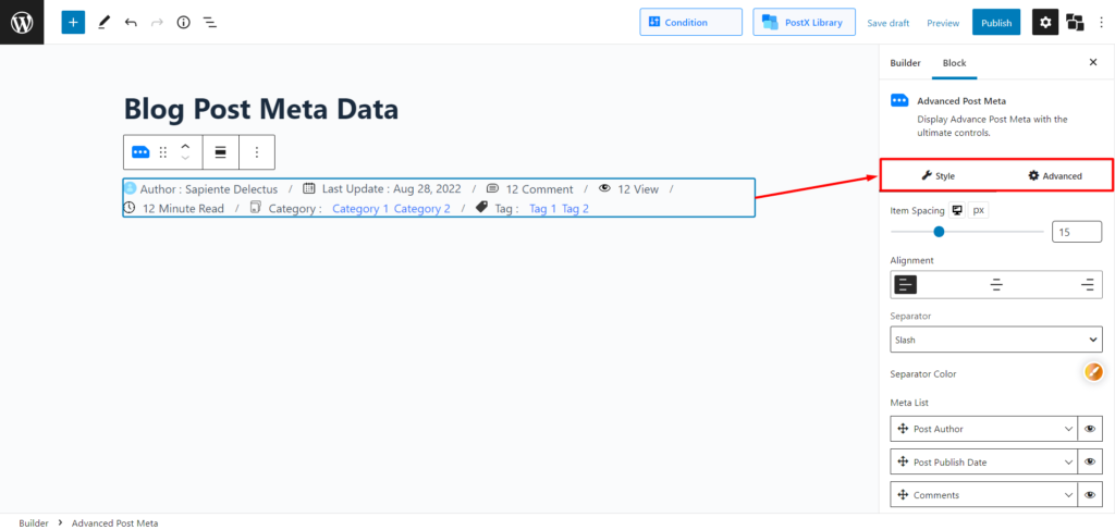 WordPress 3에서 블로그 게시물 메타 데이터를 표시하는 방법 Blog Post Meta Data Settings