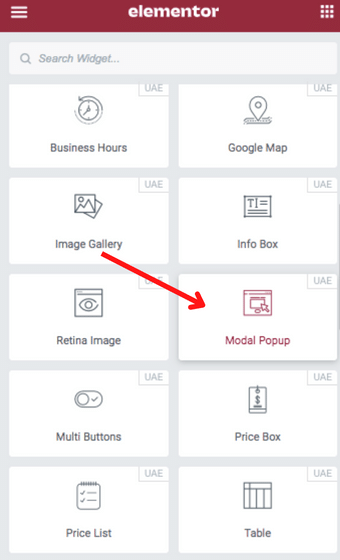 Modales Popup-Widget