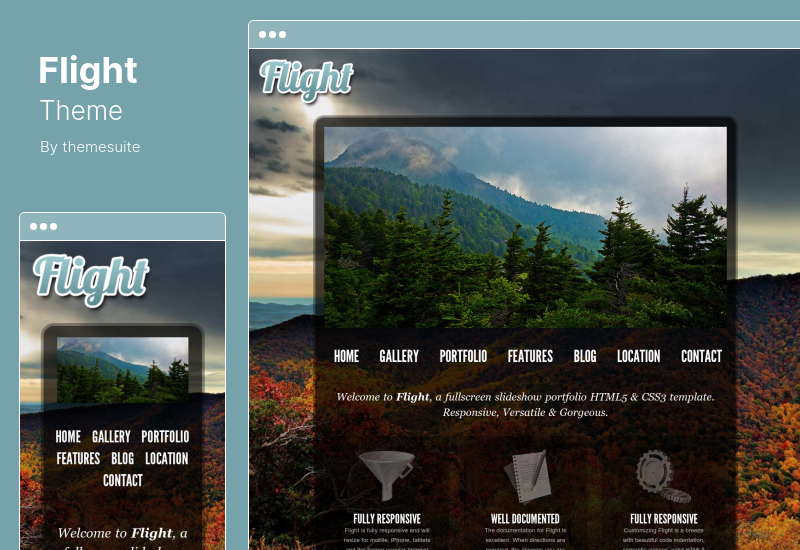 Tema Penerbangan - Tema WordPress Latar Belakang Layar Penuh Responsif