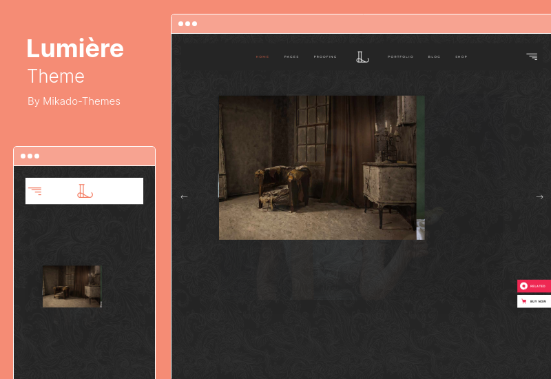 Lumiere Theme - Fotografi Portofolio WordPress Theme