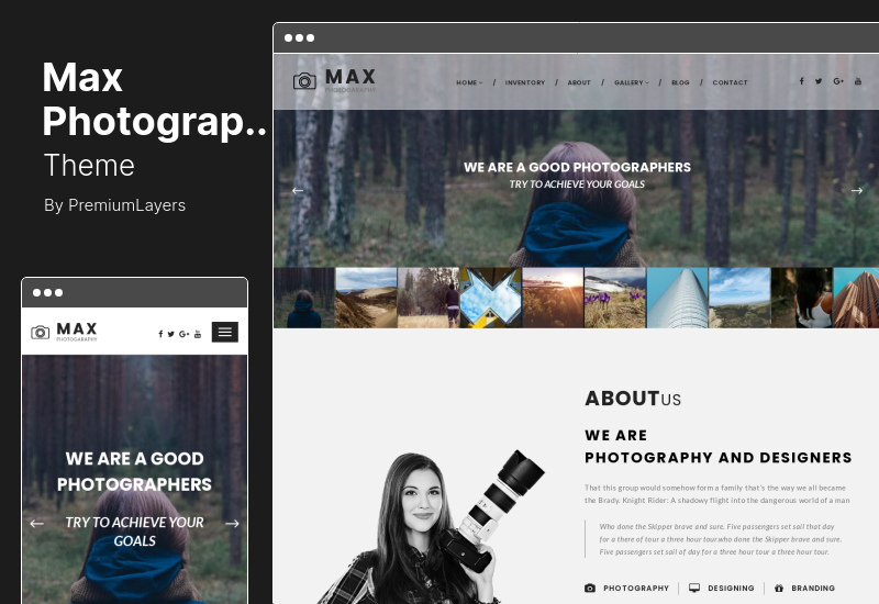 Max Photography Theme - Tema WordPress untuk Fotografer
