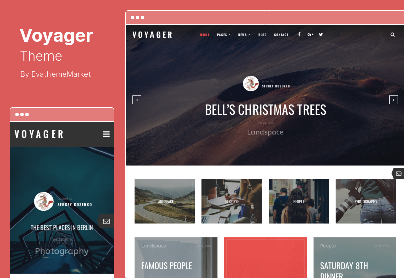Tema Voyager - Tema WordPress Blog Kreatif