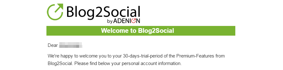 مثال على البريد الإلكتروني الترحيبي.