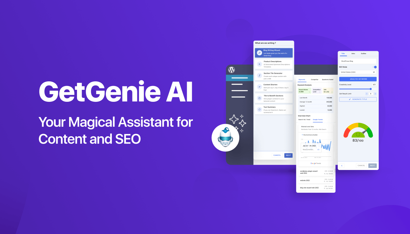 Assistant de rédaction GetGenie AI