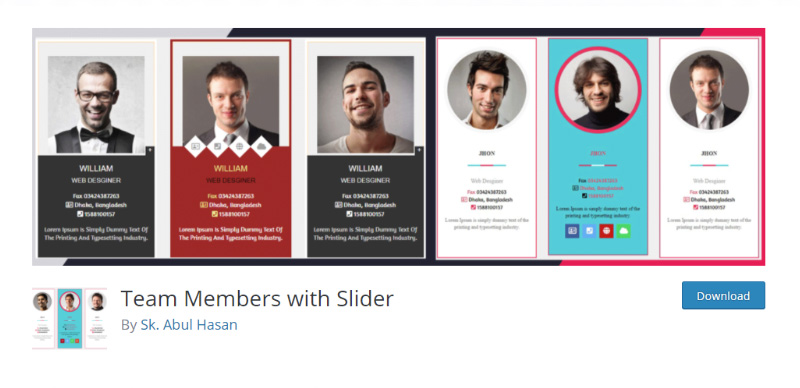 5+ Plugin Tim Terbaik untuk Situs WordPress Team Members with Slider