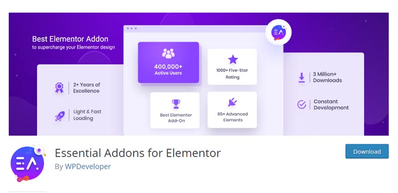 5+ Plugin Tim Terbaik untuk Situs WordPress 3 Essential Addons for Elementor