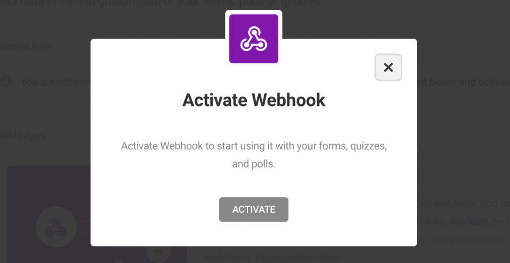 ที่คุณเปิดใช้งาน webhoooks