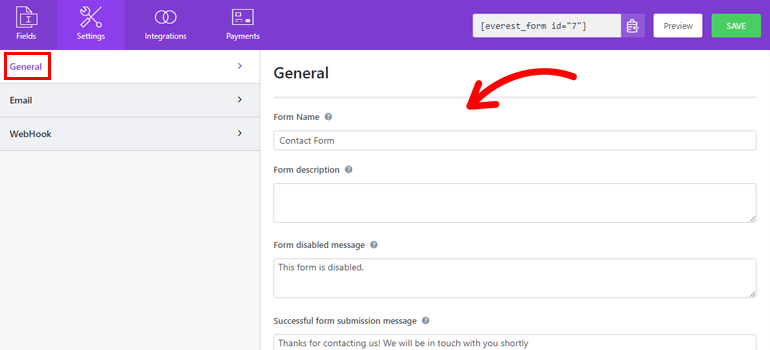 Configurações gerais Redirecionamento condicional de formulários do WordPress
