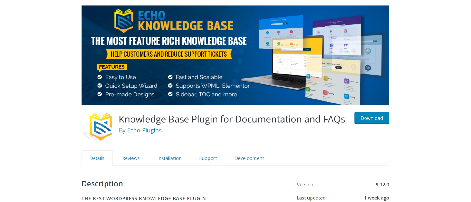 หน้าปลั๊กอิน Echo Knowledge Base