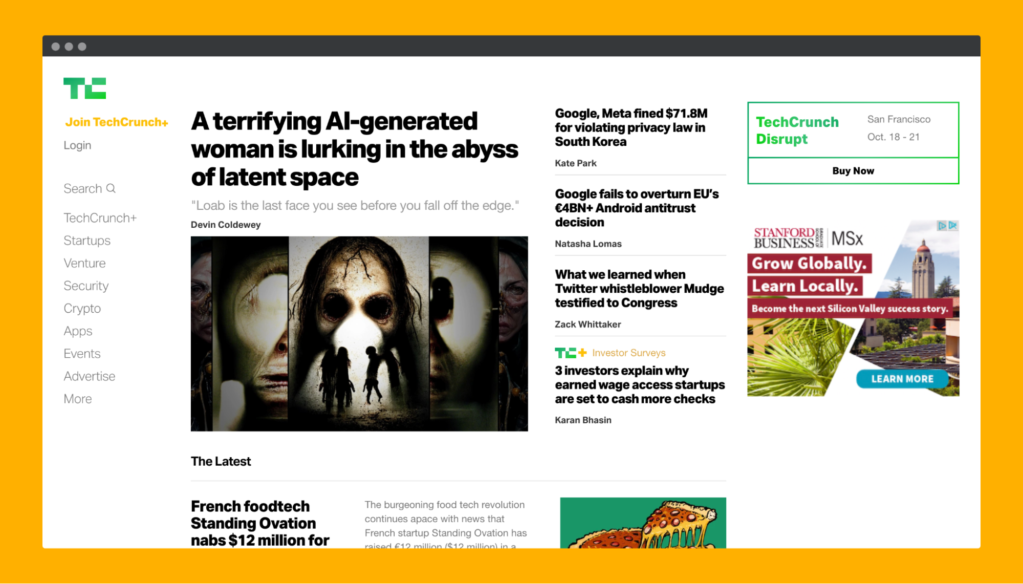 Site WordPress sem Cabeça TechCrunch