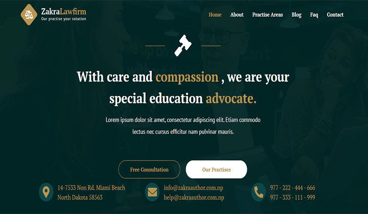 10+ من أفضل ثيمات WordPress لشركات المحاماة والمحامين في عام 2022 9 zakra law 21