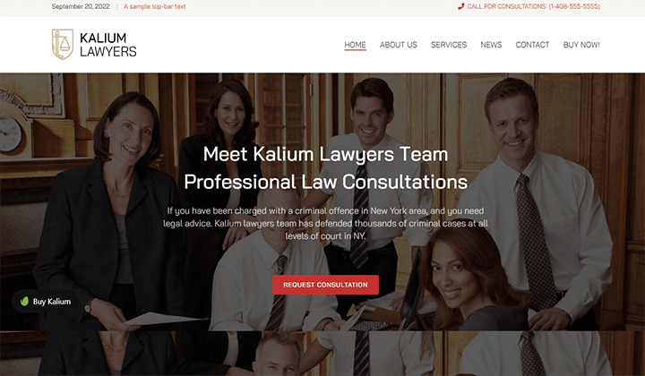 10+ من أفضل ثيمات WordPress لشركات المحاماة والمحامين في عام 2022 10 kalium law 12