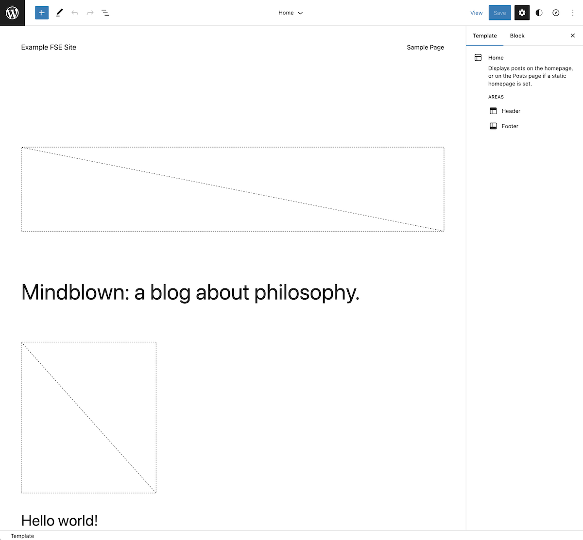 Modifica di un modello di tema in Full Site Edition