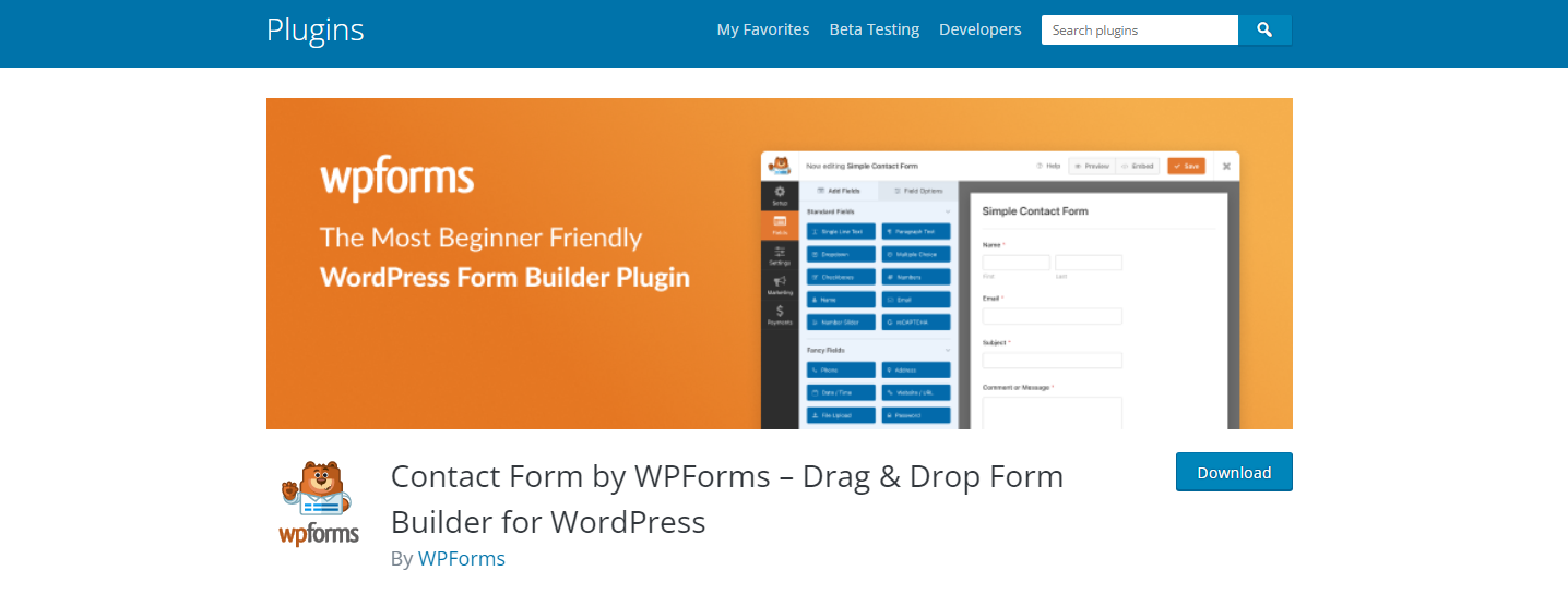 WPforms - Plugin Pembuat Formulir WordPress