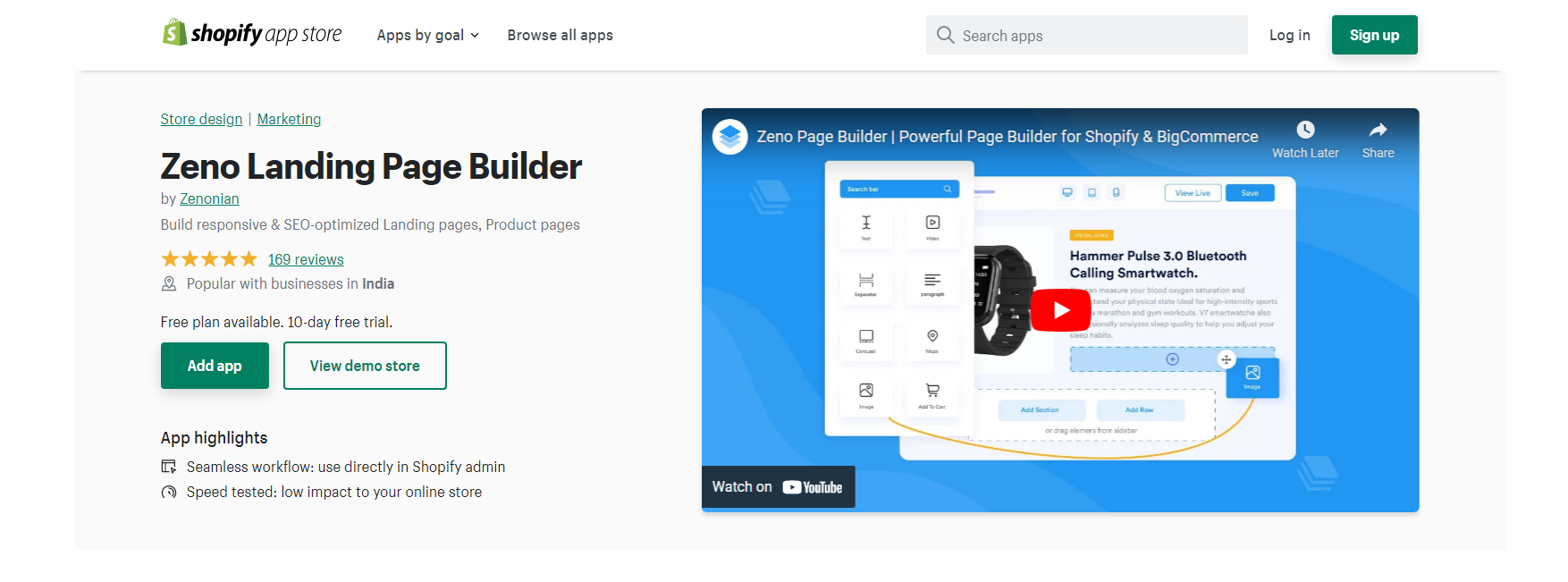 Zeno Landing Page Builder - Generator de pagini Shopify