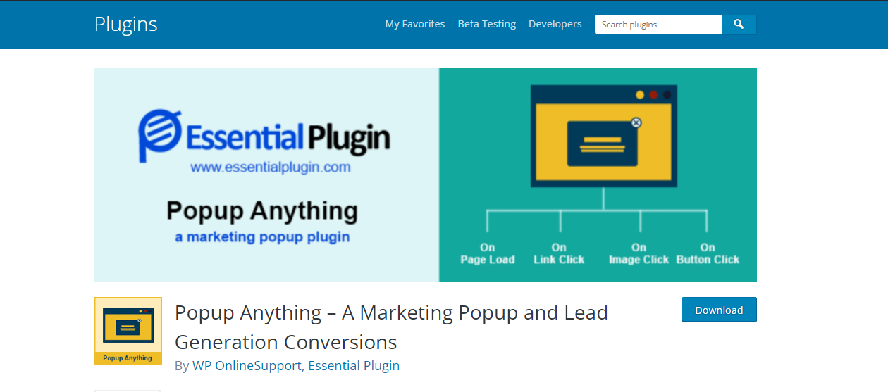 Popup Anything - pluginuri pop-up WordPress