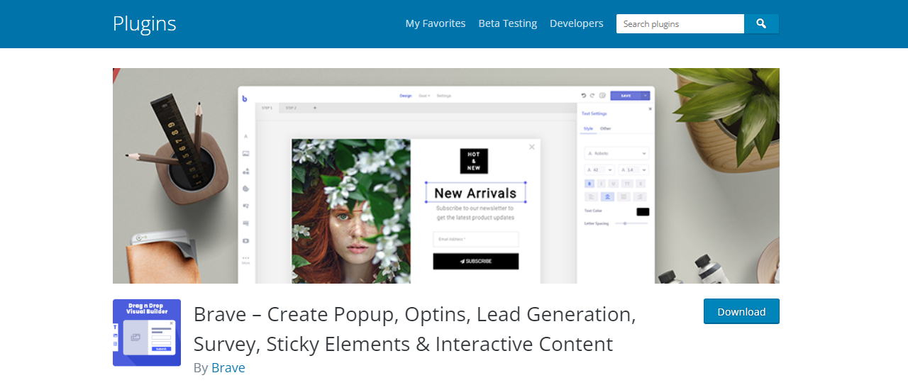 Brave - pluginuri pop-up WordPress