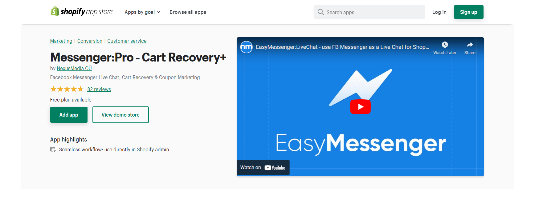 Messenger Pro - aplicativo de bate-papo ao vivo da Shopify