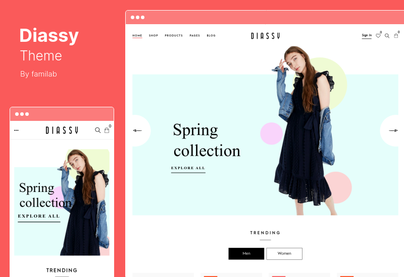 Diassy テーマ - ファッション WooCommerce テーマ