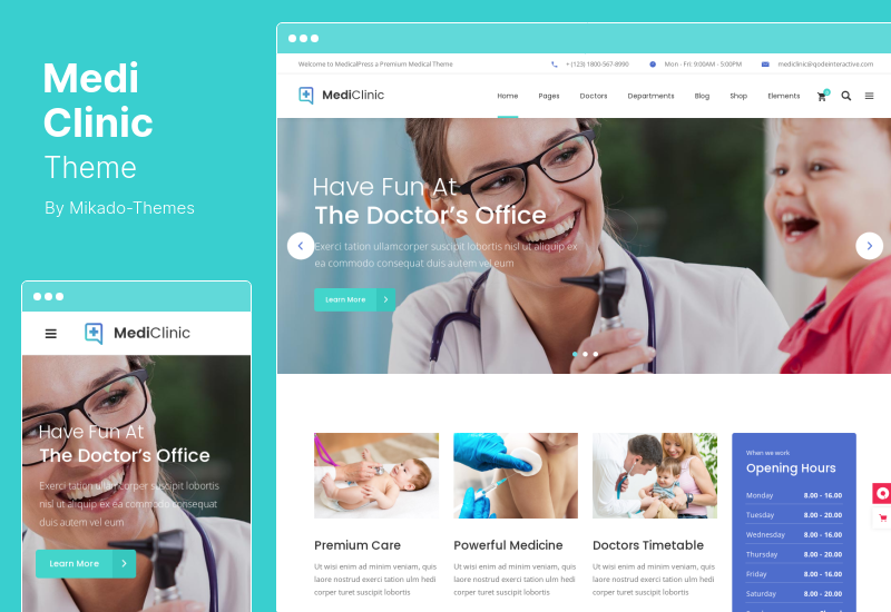 MediClinic Theme - Medical Healthcare WordPress Theme