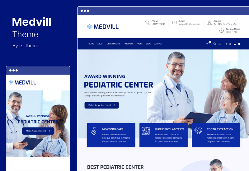 ธีม Medvill - ธีม WordPress สุขภาพและการแพทย์
