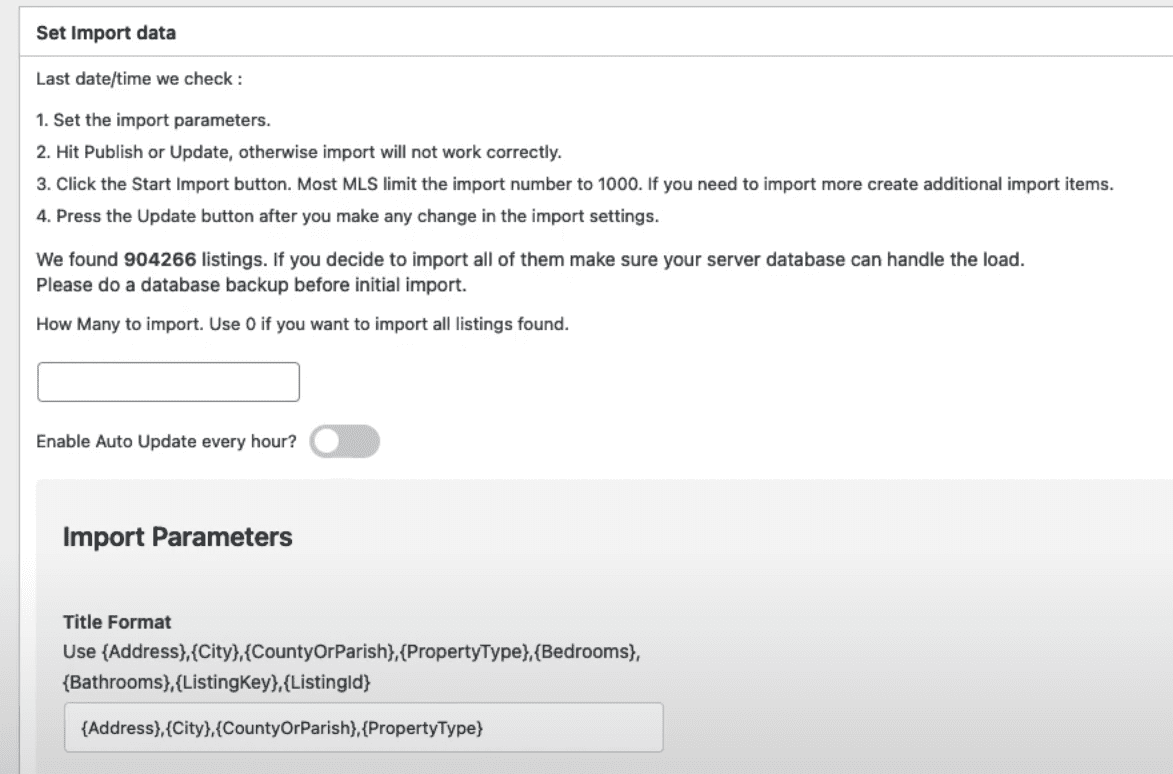 Mengonfigurasi plugin Impor MLS