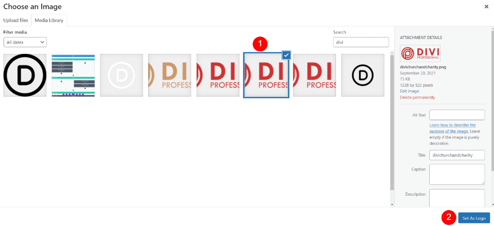 Cambia il logo Divi