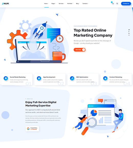 Motyw Onum WordPress