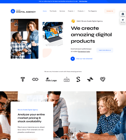 Avada Digital Marketing Motyw WordPress