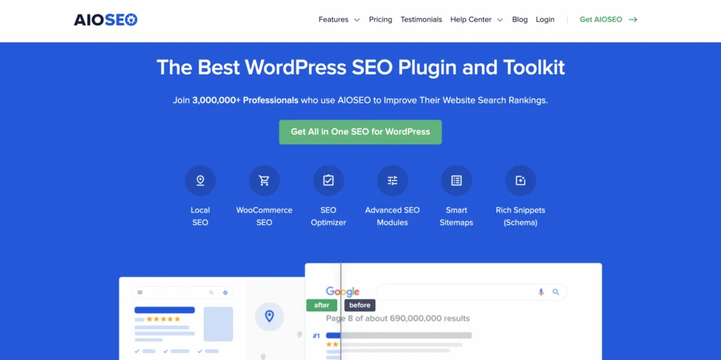 Página inicial de SEO tudo-em-um