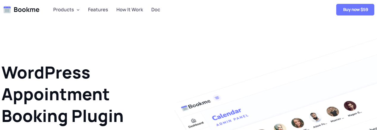 Bookme- Plugins de calendário de reservas do WordPress
