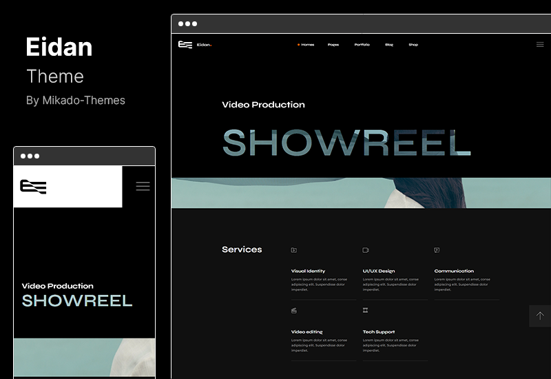 Motyw Eidan - motyw WordPress agencji kreatywnej