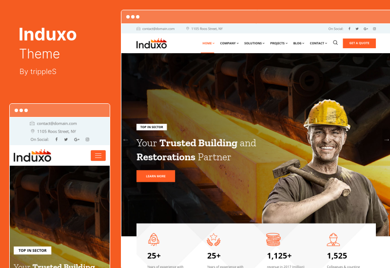 Thème Induxo - Thème WordPress de l'industrie