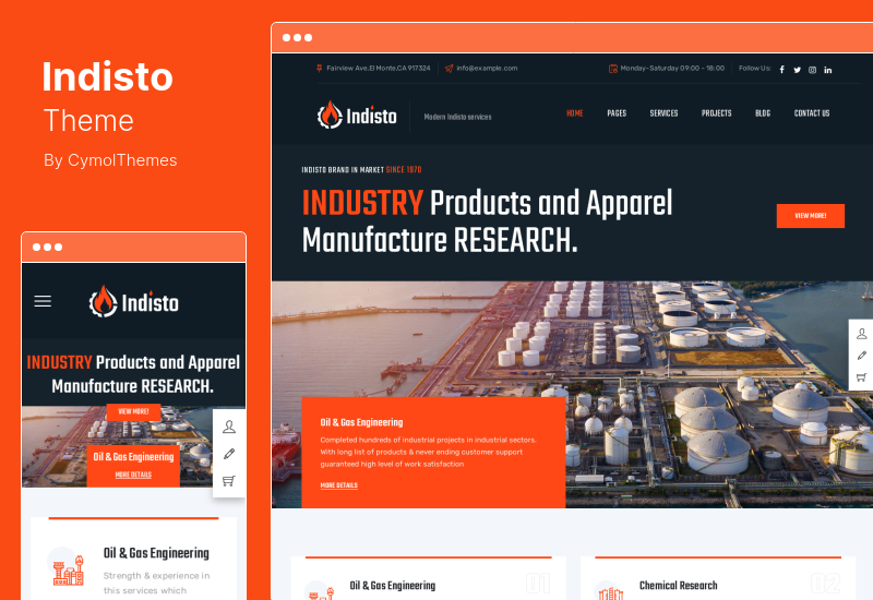 Thème Indisto - Thème WordPress industriel et manufacturier
