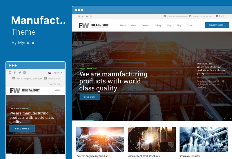 Thème de fabrication - Thème WordPress d'usine et industriel