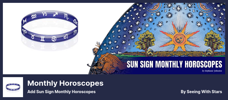 Complemento de horóscopos mensuales: agregue horóscopos mensuales de signos solares