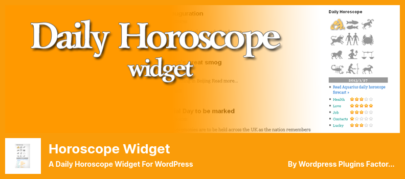 Complemento de widget de horóscopo: un widget de horóscopo diario para WordPress