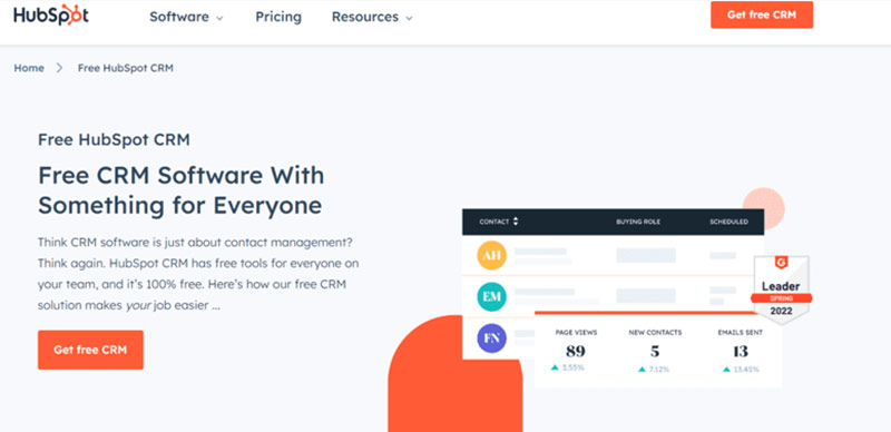 Die 5 besten WordPress-CRM-Plugins zur Steigerung Ihres Unternehmens 3 Hubspot