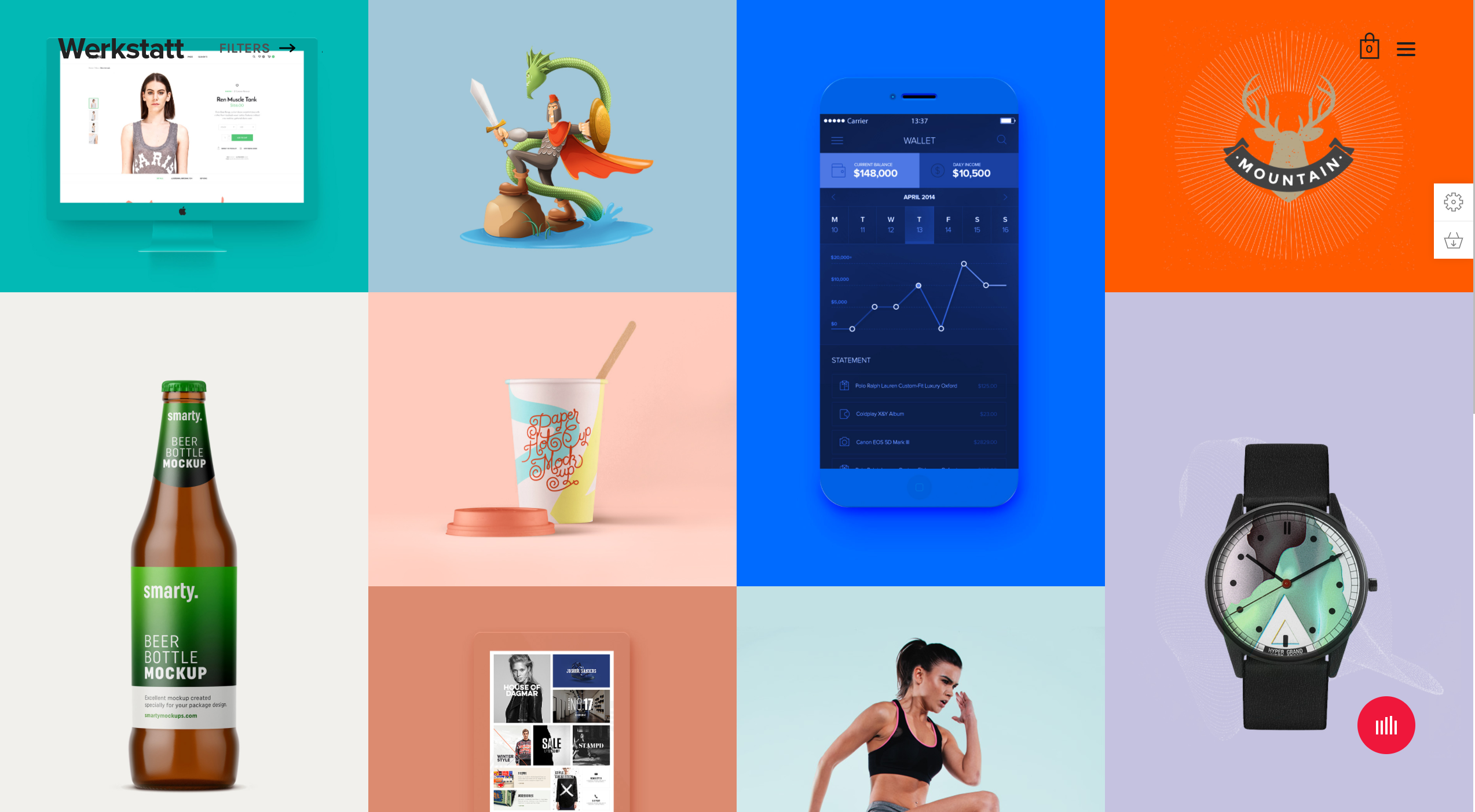 Captura de tela do tema Werkstatt