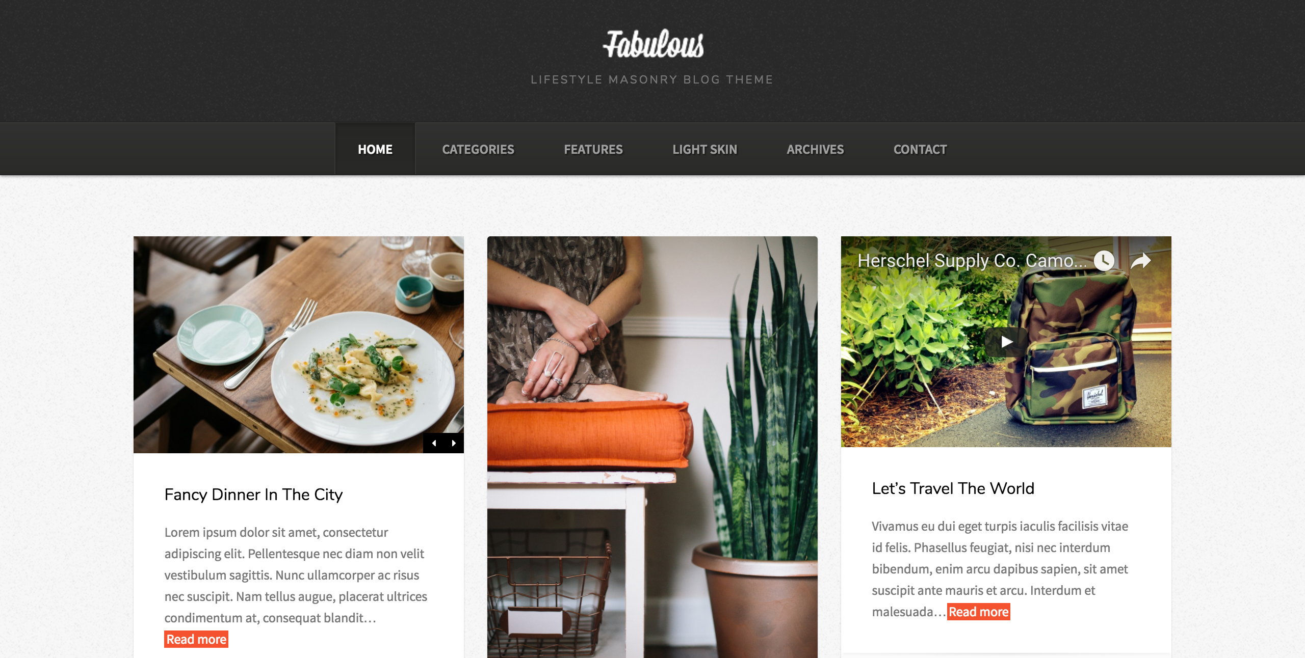 Captura de tela do tema Fabulous