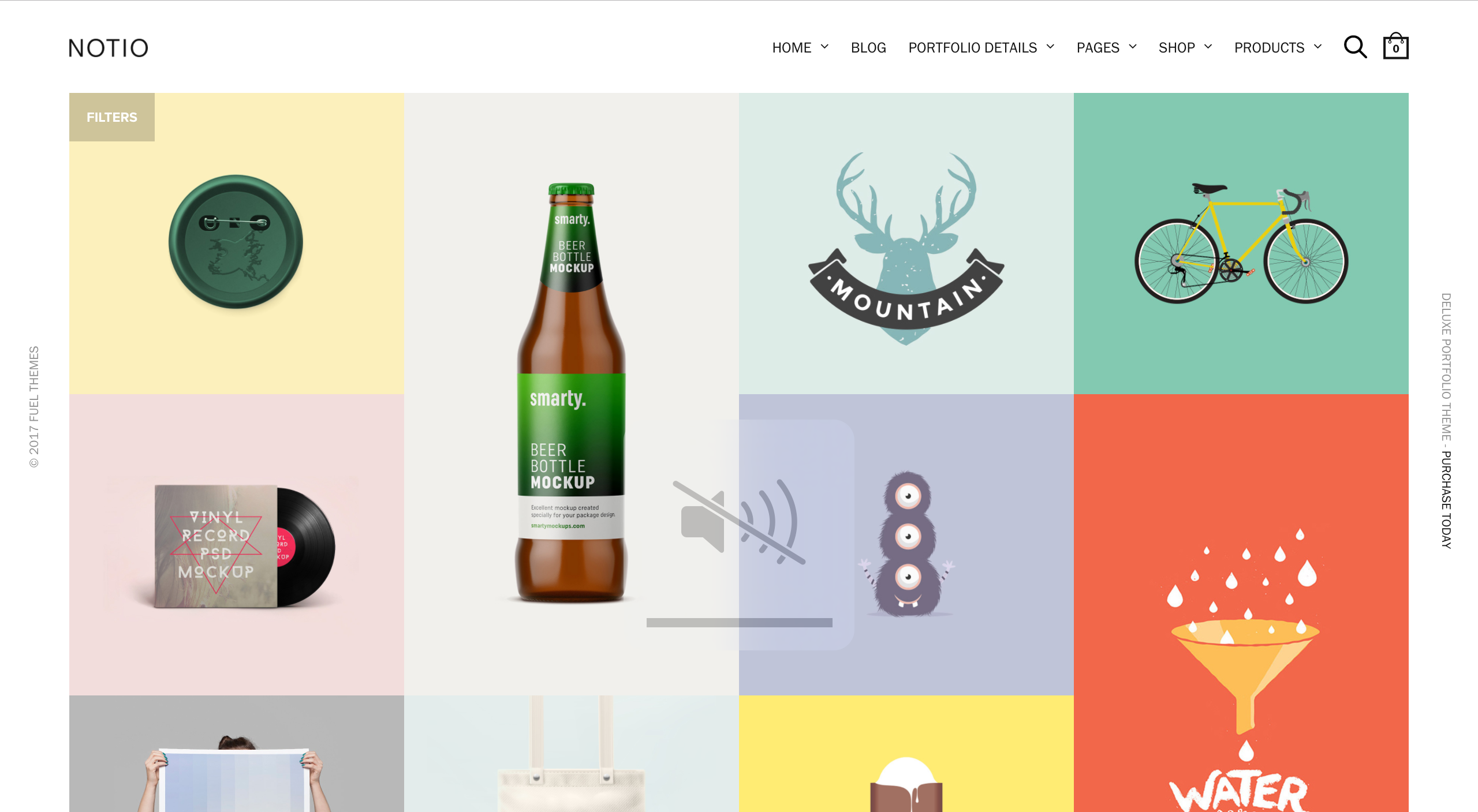 Captura de tela do tema Notio