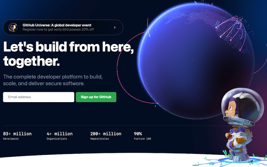 sitio web Git