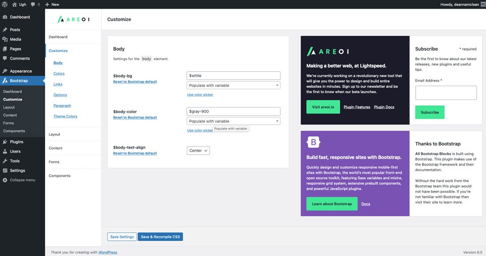 WordPress Bootstrap プラグインのカスタマイズ