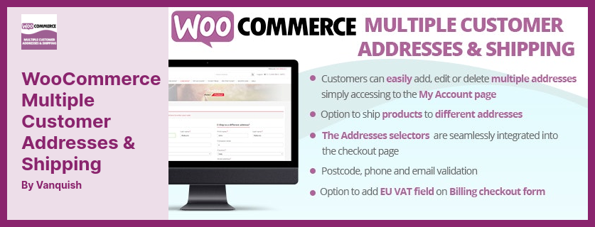 WooCommerce Beberapa Alamat Pelanggan & Plugin Pengiriman - Memungkinkan untuk Mengaitkan Beberapa Alamat ke Profil