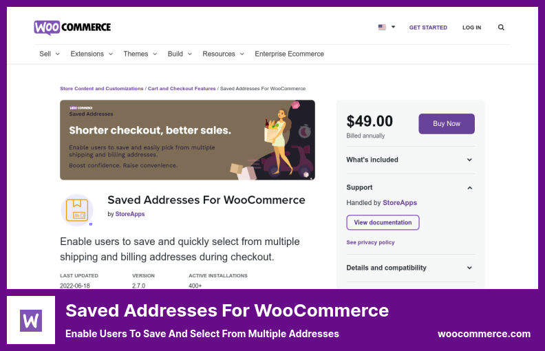 Alamat Tersimpan Untuk Plugin WooCommerce - Memungkinkan Pengguna untuk Menyimpan dan Memilih Dari Beberapa Alamat