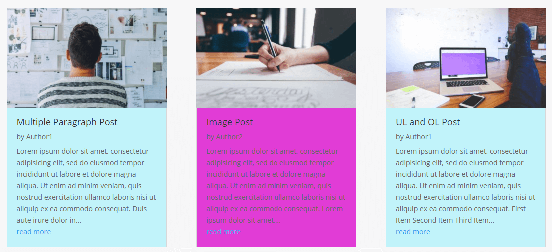 Um exemplo de codificação de cores usando uma paleta de cores fortemente contrastantes.