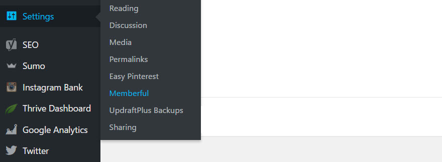 Настройки Членский