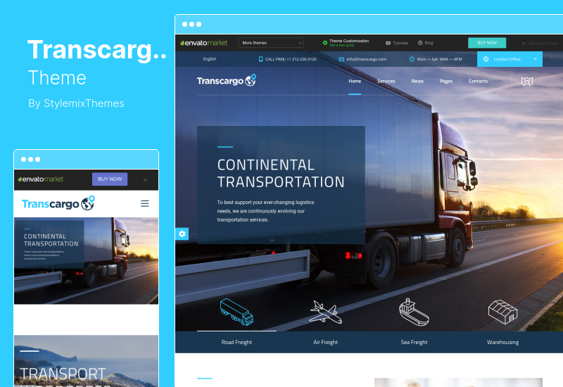 Tema Transcargo - Tema WordPress Trasporti e Logistica