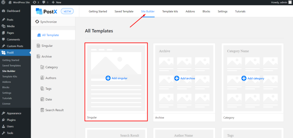Comment créer une page d'accueil personnalisée dans WordPress : des réponses à toutes vos questions ! sept Go to Singular Option
